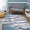 World Rug Gallery Distressed Abstract Watercolor Area Rug  5' x 7' Blue 928BLUE5X7 - alternate 3